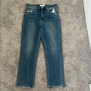 Vervet Medium Wash Distressed Straight Leg Jean Size 29